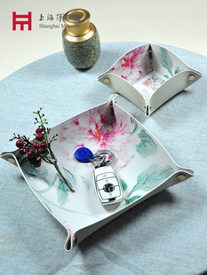 上海博物馆收纳盒桌面茶几钥匙多功能玄关入户托盘客厅文创摆件