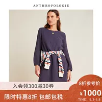 Anthropologie American Casual Women 2019 mới màu rắn váy dài tay giản dị - Sản phẩm HOT váy bầu