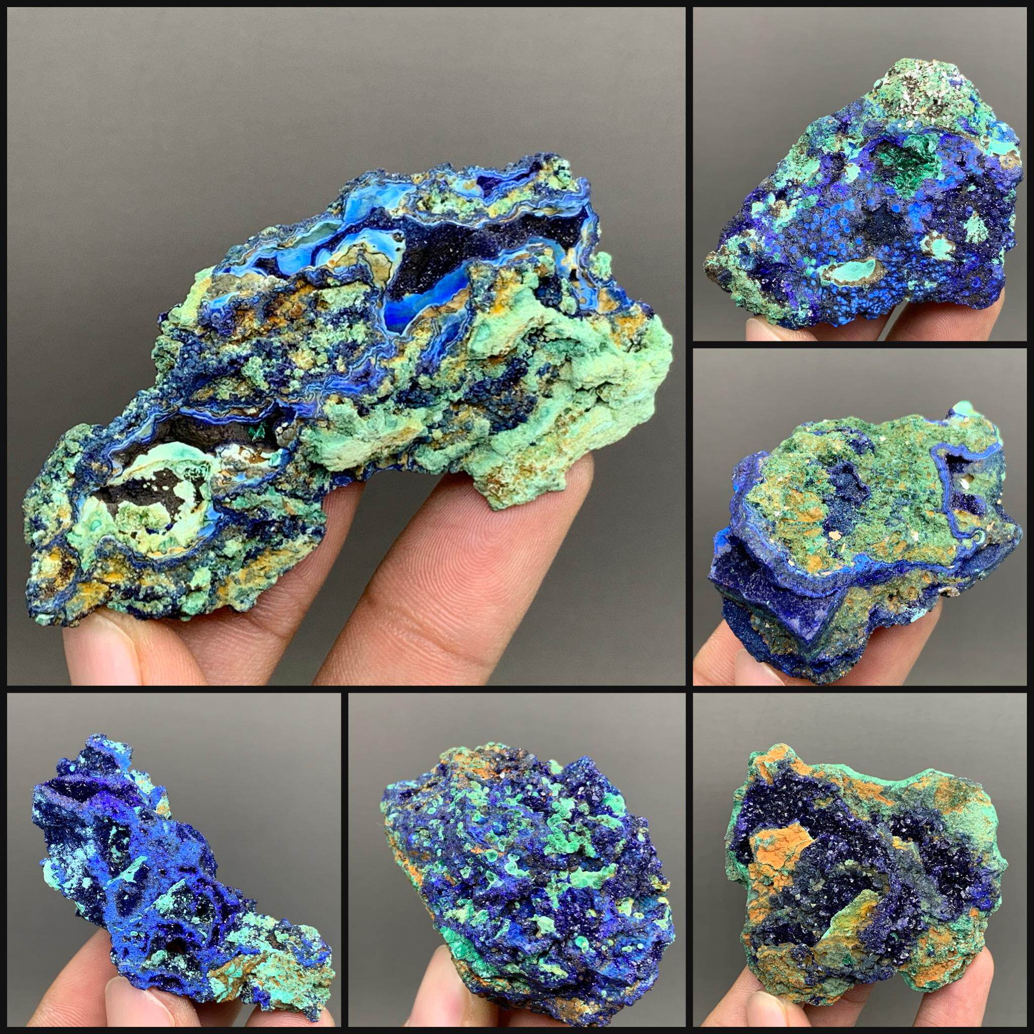 安徽 池州 蓝铜矿 孔雀石 特价链接 天然矿物晶体矿石标本原石
