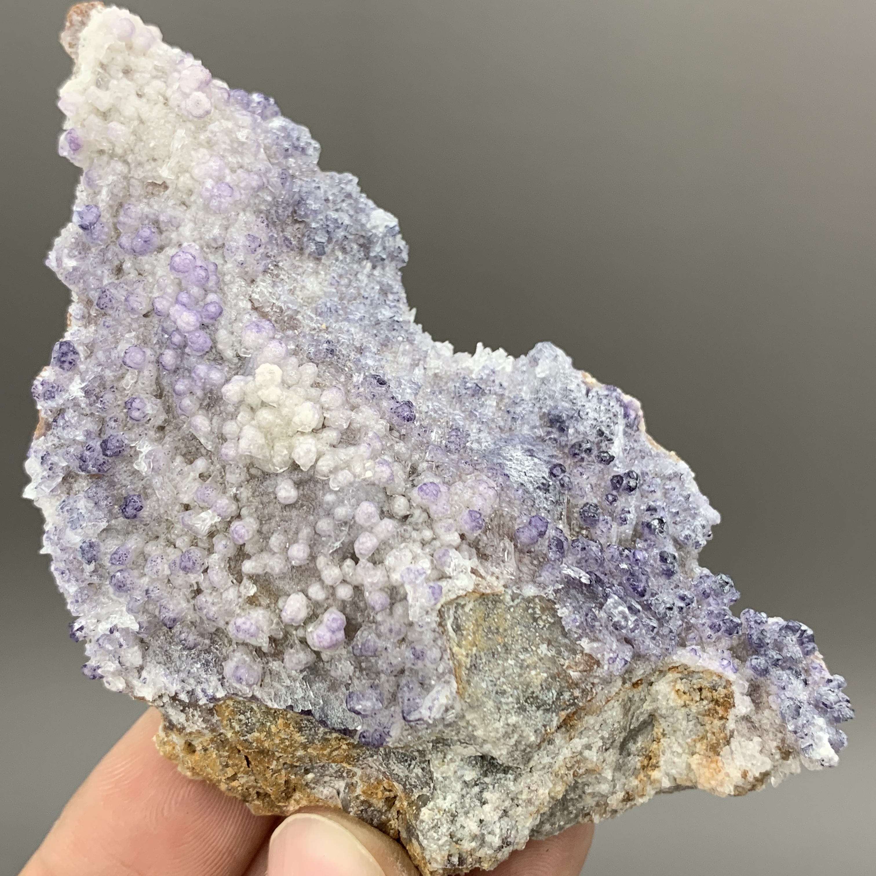 天然贵州白色石膏包裹钇萤石 矿物晶体收藏品摆件矿石原石标本