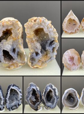 巴西玛瑙晶洞天然矿物晶