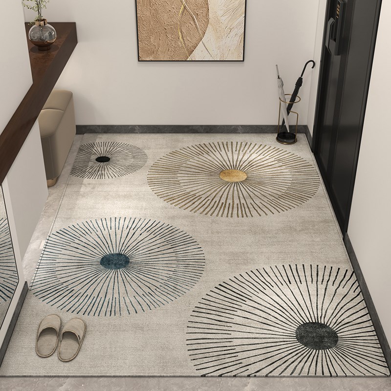 新款门口入户进门地垫家用玄关门垫客厅地毯纯色仿V剑麻垫子防滑