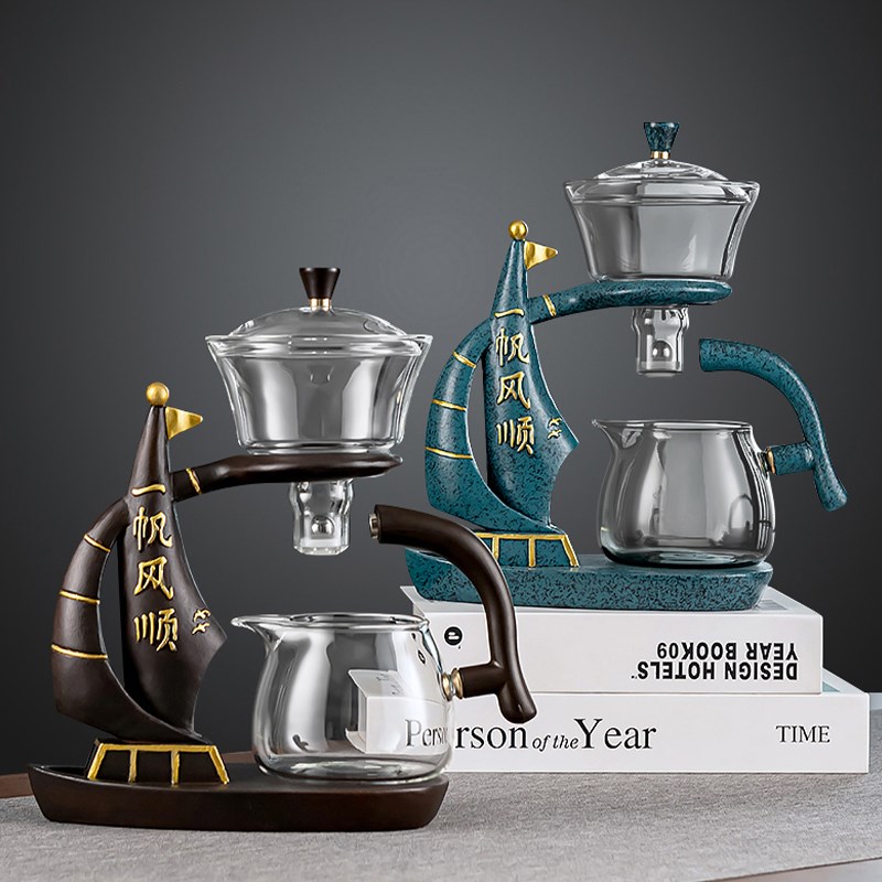 优选茶壶泡茶家用玻璃茶具套装z轻奢高档懒人泡茶神器办公室自动