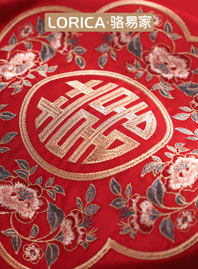 优选新中式复古结婚桌旗红色茶几桌M布喜庆喜事餐桌布长条茶