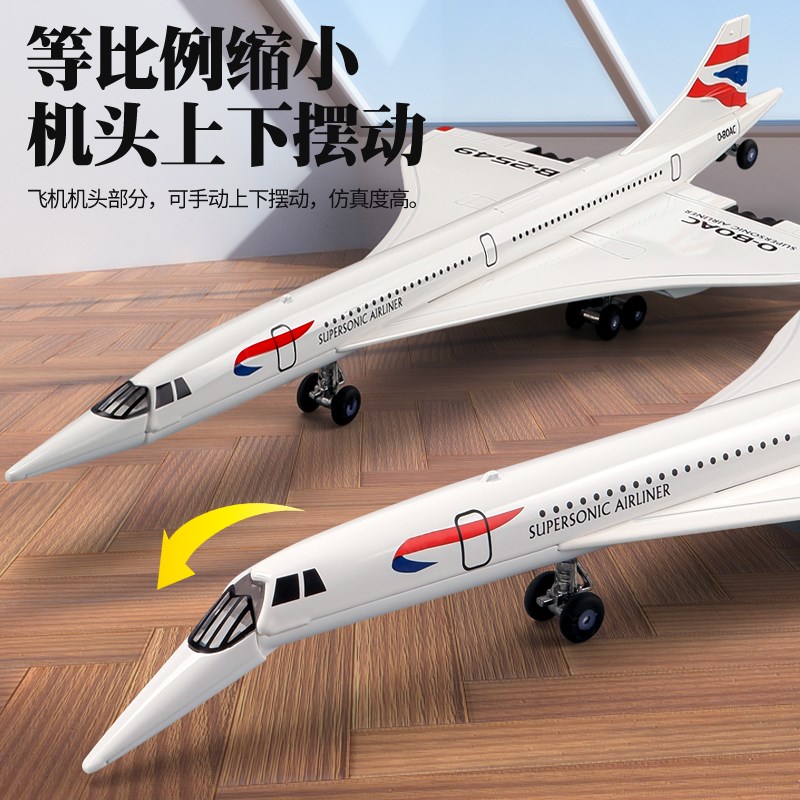 优选客机民航仿真合金超音速飞机模型航空客运机航模X收藏摆件玩