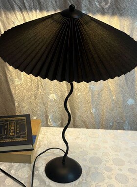 优选Vintage百褶日式落地灯客厅中G古网红卧室灯氛围艺术台灯侘寂