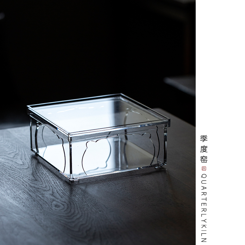新款博古架亚克力收纳器茶棚E茶桌配件有机玻璃茶道具茶台多