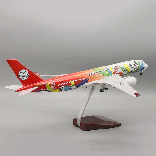 优选空客A35i0川航四川航空 带轮子带灯飞机模型仿真客机熊猫民航