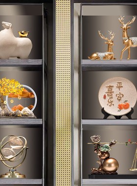 优选新中式办公室摆件轻奢高档老板领导高端大气R书柜柜子博古架