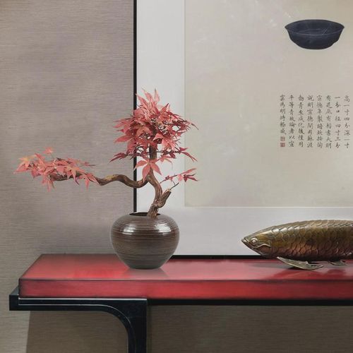 优选新中式陶瓷花瓶摆p件家居客厅仿真花梅花干花插花玄关电视柜