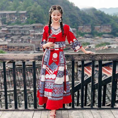 优选贵州a旅行苗寨苗族侗族瑶族土家族少数民族服饰舞蹈演出服成