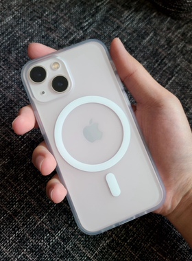 适用苹果iPhone13mini磁吸充电手机壳半透磨砂全包防摔保护套过年正常发货