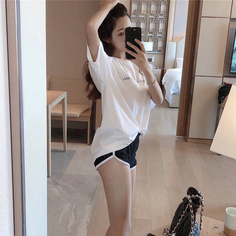 小性感睡衣女夏纯棉短袖开叉裤两件套网红爆款个性韩版学生家居服