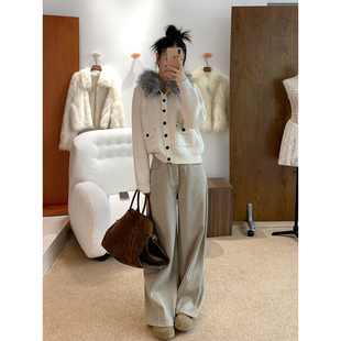 解构风加绒直筒牛仔裤 徐琳「Row系主义」老钱风工装 10AM