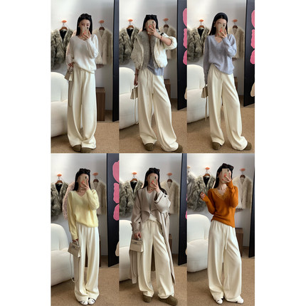 12/2  10AM 徐琳 「糯米懒人裤」垂顺莱赛尔桑蚕丝混纺呢料直筒裤