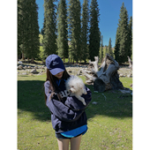 MINI STUDIO徐琳「随性韩女」韩系减龄字母印花宽松阔版 套头卫衣