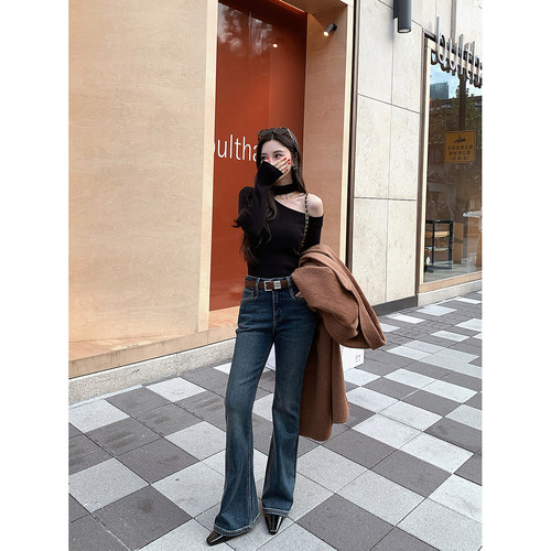 12/2  10AM  徐琳「古巴摩登」高腰水洗微弹牛仔显瘦微喇马蹄裤