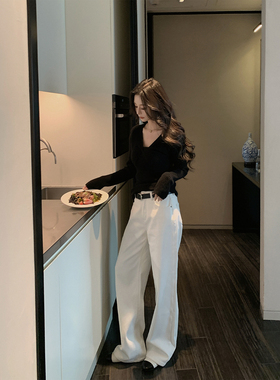 12/23  10AM 徐琳「直腿vibe」老钱感直筒高腰宽松加绒阔腿牛仔裤