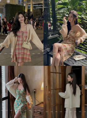 MINI STUDIO徐琳  「奶油棉花糖」换季B备奶奶钩花粗织针织开衫