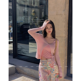 「云朵」100莱赛尔多色一粒扣针织开衫 MINI STUDIO徐琳