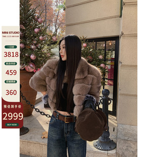 五分袖 徐琳「江南千金」Lux坑条贝贝狐狸毛短款 10AM 皮草