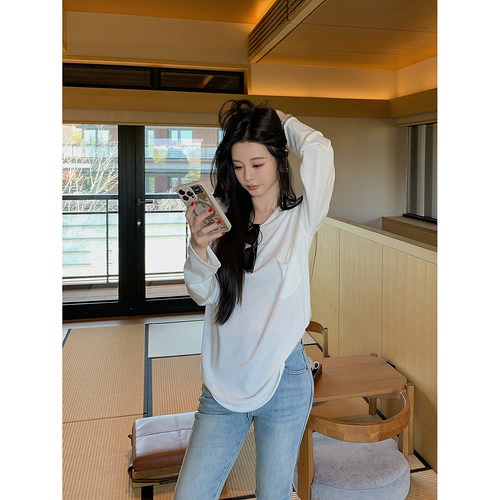 12/2  10AM  徐琳「漫步季」cozy秋冬羊毛大口袋长袖内搭T恤上衣