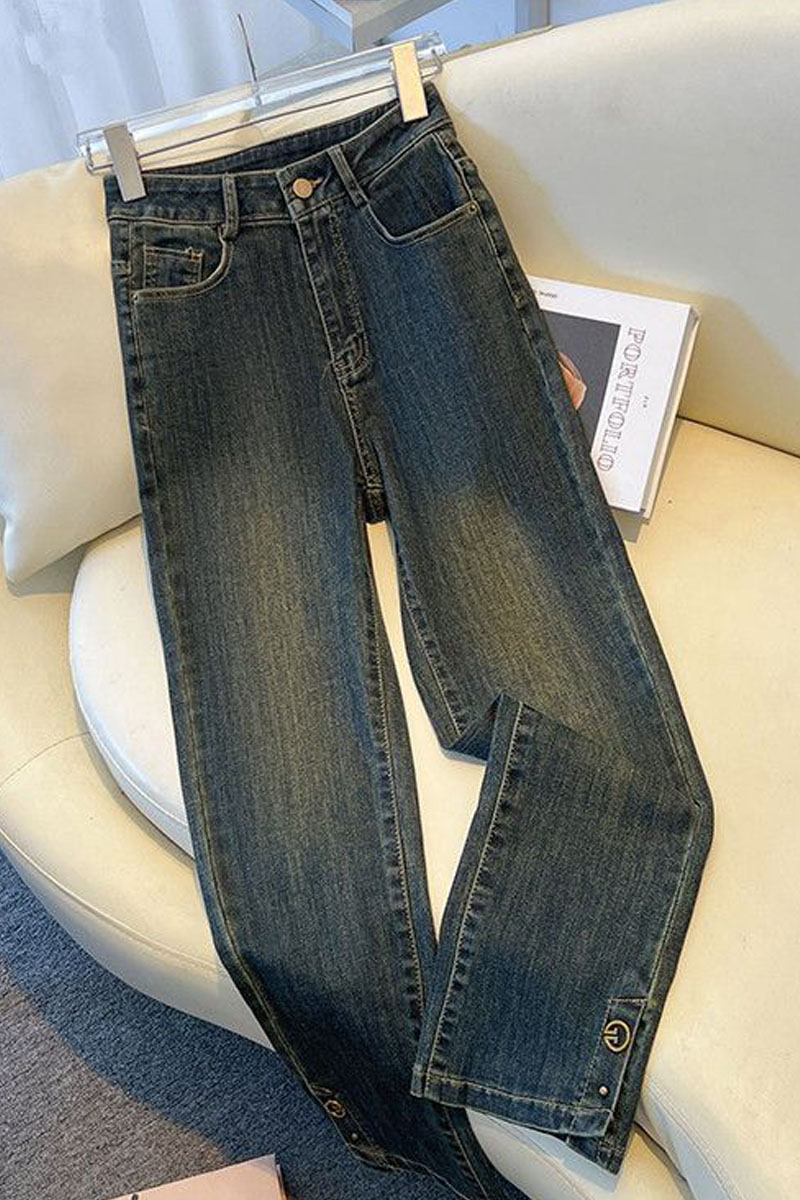 牛仔裤女小个子九分烟管裤2024年