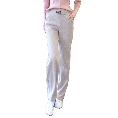 窄版阔腿裤冬季加绒小个子休闲