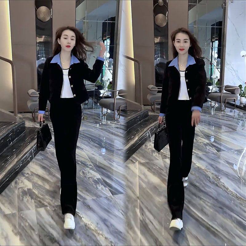 春装女2024新款春秋小个子高级感西装职业套装女时髦洋气时尚休闲,女装/女士精品,时尚套装,淘宝优惠券,粉丝福利购,淘宝优惠卷