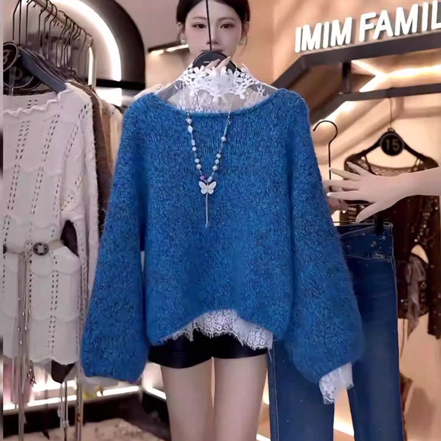 软糯时髦慵懒风纯色保暖毛衣2025秋季新品气质减龄宽松百搭针织衫