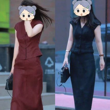 黑色衬衫套装裙职业女装轻奢高级感女人味气质2025超火夏装一整套