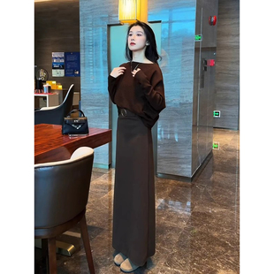 高级感两件套 韩系穿搭一整套装 针织毛衣套装 连衣裙子女2025秋冬季
