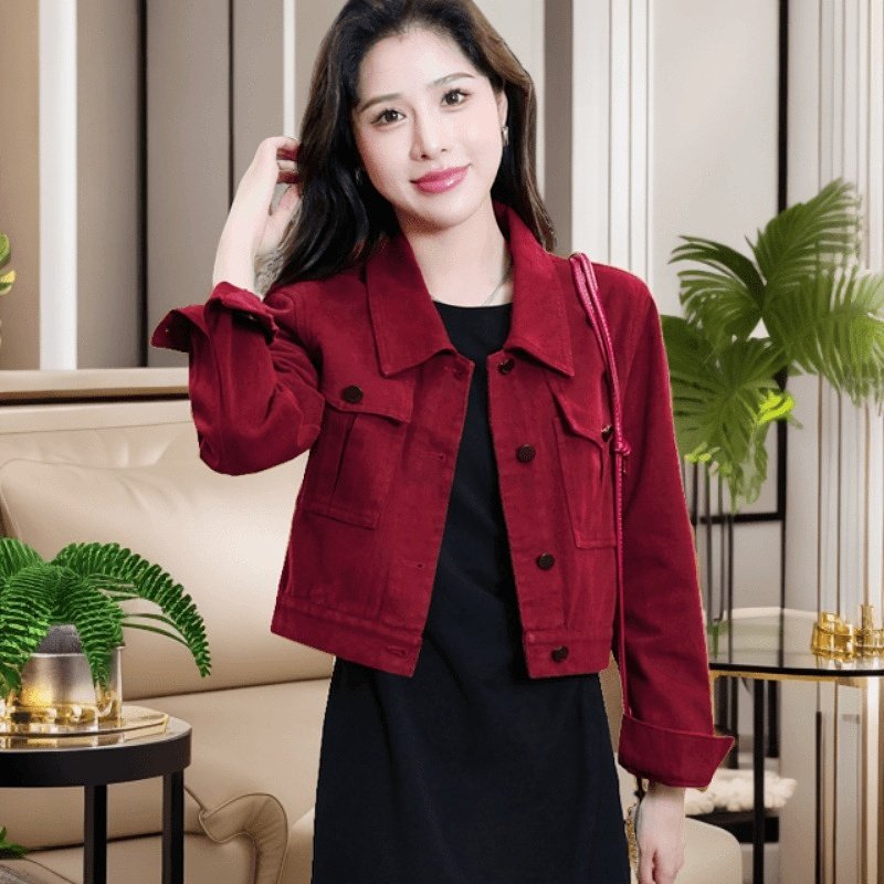 2024年春秋季新款宽松时尚短外套女今年流行网红短款百搭牛仔外套,女装/女士精品,短外套,淘宝优惠券,粉丝福利购,淘宝优惠卷