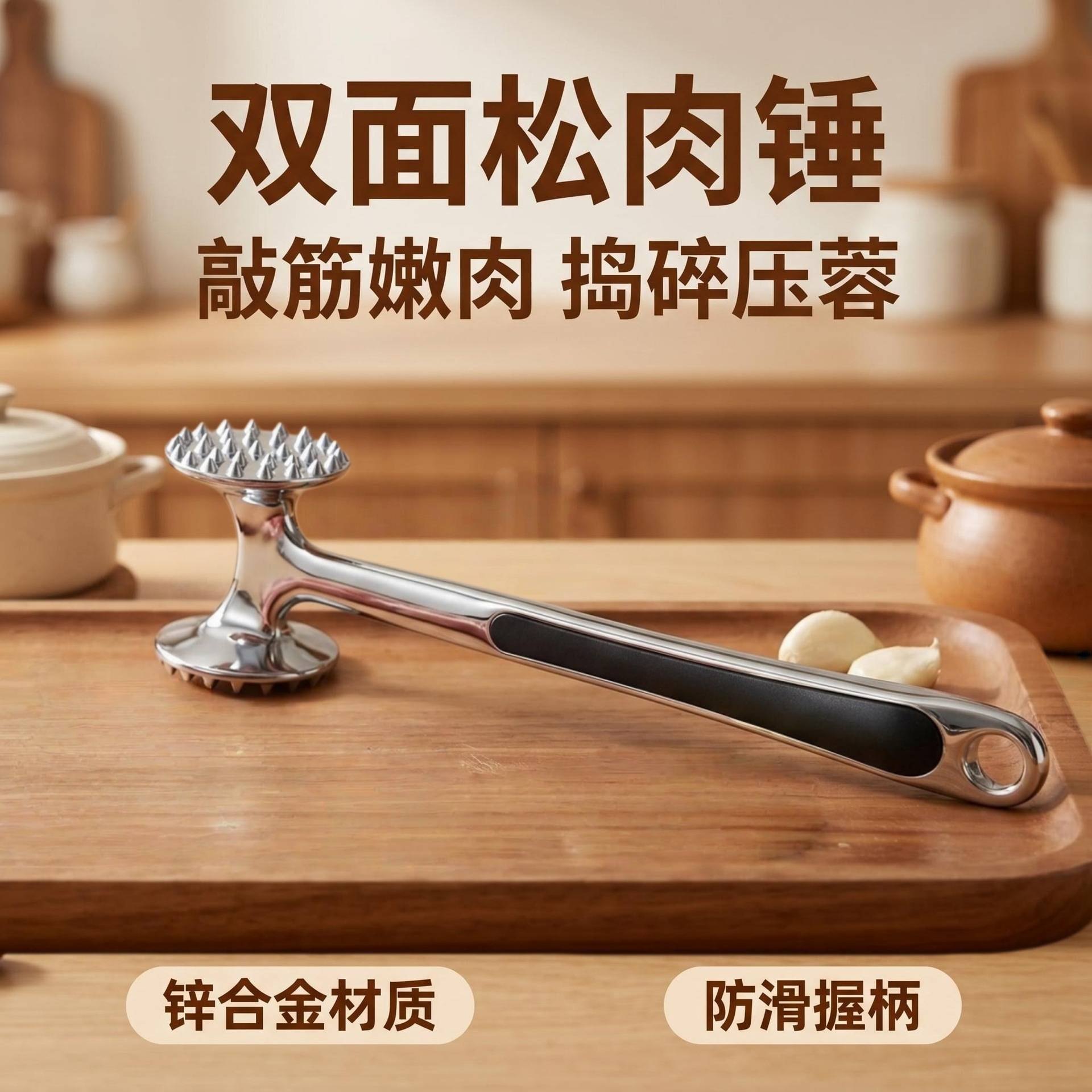 双面敲肉锤牛排松嫩厨房食品级