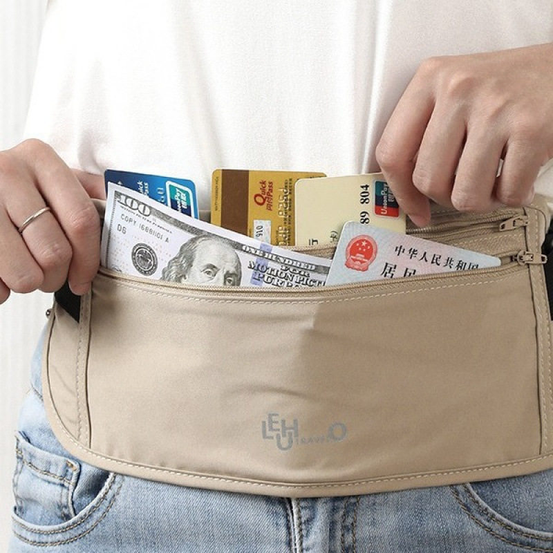 防盗包贴身腰包出国旅行2026新款运动欧洲女士隐形护照包防偷小包