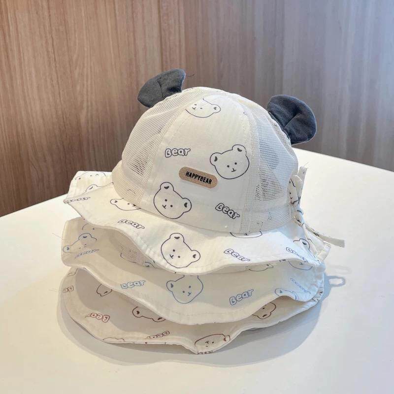 婴儿遮阳帽子夏季超萌小月龄网款
