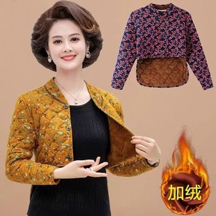 中老年秋冬加绒加厚保暖驼绒棉马甲女护腰妈妈装半袖外穿护肩坎肩