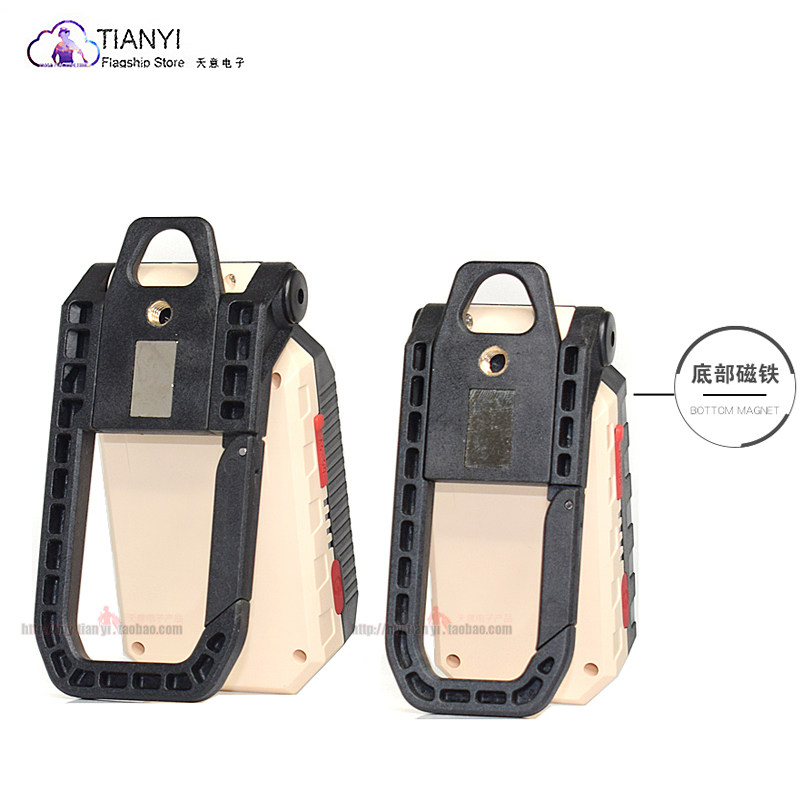 28LED强光应急光手电 红光蓝光闪烁汽车维修工作灯修车警示灯充电