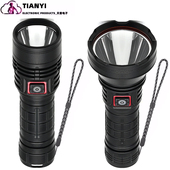 T90铝合金户外防水手电筒强光远射超亮长续航充电大功率探照灯