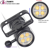 专业摄影补光灯潜水手电红光蓝光强光大功率水下80米IPX8防水照明