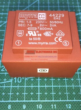 MYRRA 44229 5VA 6V 原装进口稳压电源整流 隔离变压器