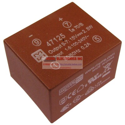 MYRRA 47125 2.5W 15V 0.17A 原装进口稳压电源整流 隔离变压器