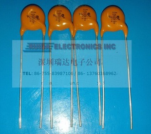 原装VISHAY瓷片电容器 0.00033uF 330pF X7R X1 400Vac Y1 500Vac
