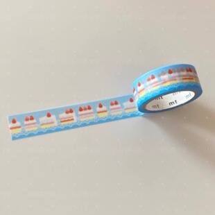 【至橘】日本mt蓝色小蛋糕复刻胶带蛋糕可爱百搭和纸胶带分装手帐