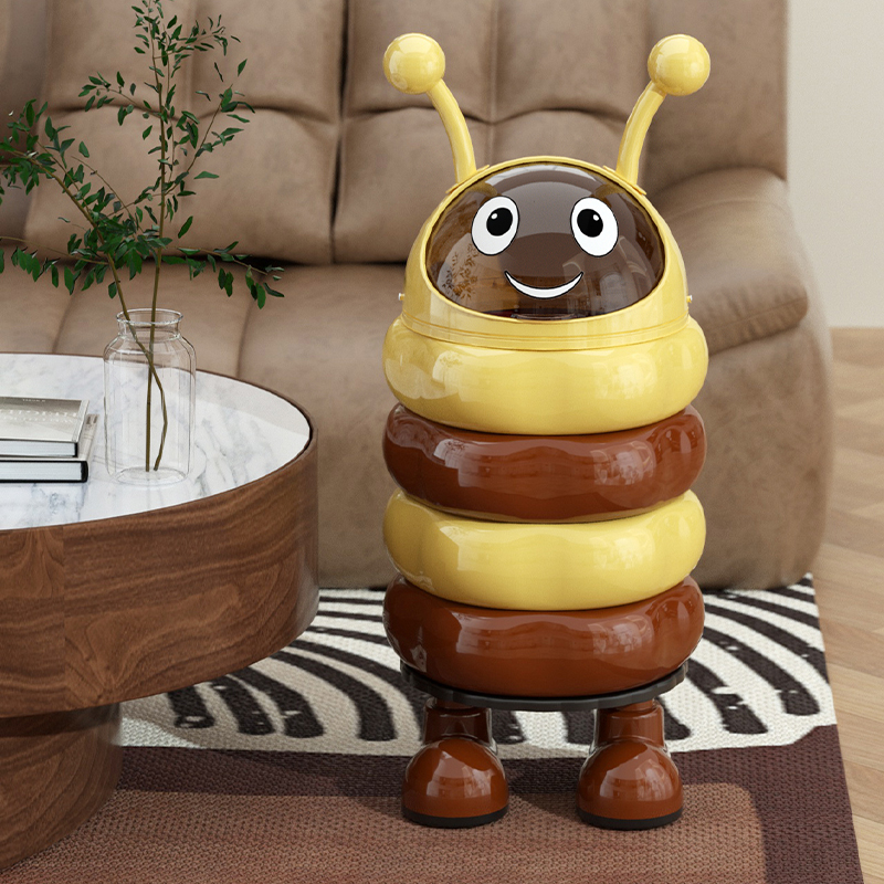 毛毛虫2025新款高颜值垃圾桶