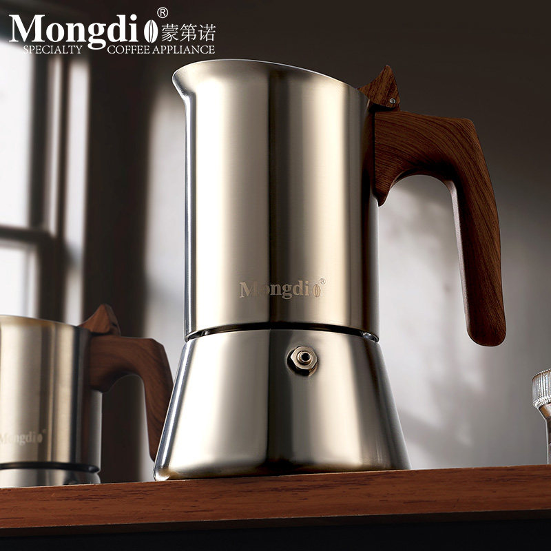 Mongdio不锈钢摩卡壶煮咖啡壶意式咖啡机浓缩萃取壶咖啡器具套装