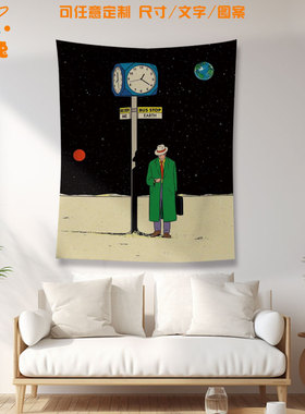 Simon Bailly法国艺术家中古风艺术客厅书房小众挂布装饰画背景布