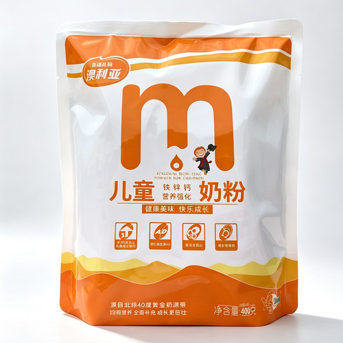 新疆澳利亚钙铁锌儿童奶粉400g独立包装学生成长青少年营养调制乳