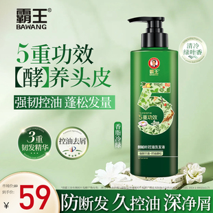 霸王强韧丰盈洗发水侧柏叶生姜洗发露防脱发控油蓬松去屑洗头膏