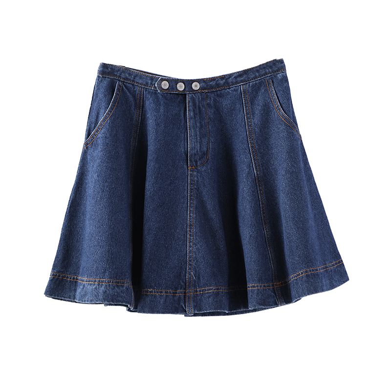 苏系列 2019夏季新款简约高腰大摆伞裙A字半身裙短牛仔女Q7160225|ruв категории Женская одежда, юбка - от Buy2taobao.com для оказания профессиональной услуги покупки агента Taobao